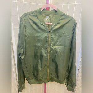 NWOT Wildfang Sage Green Bomber Jacket